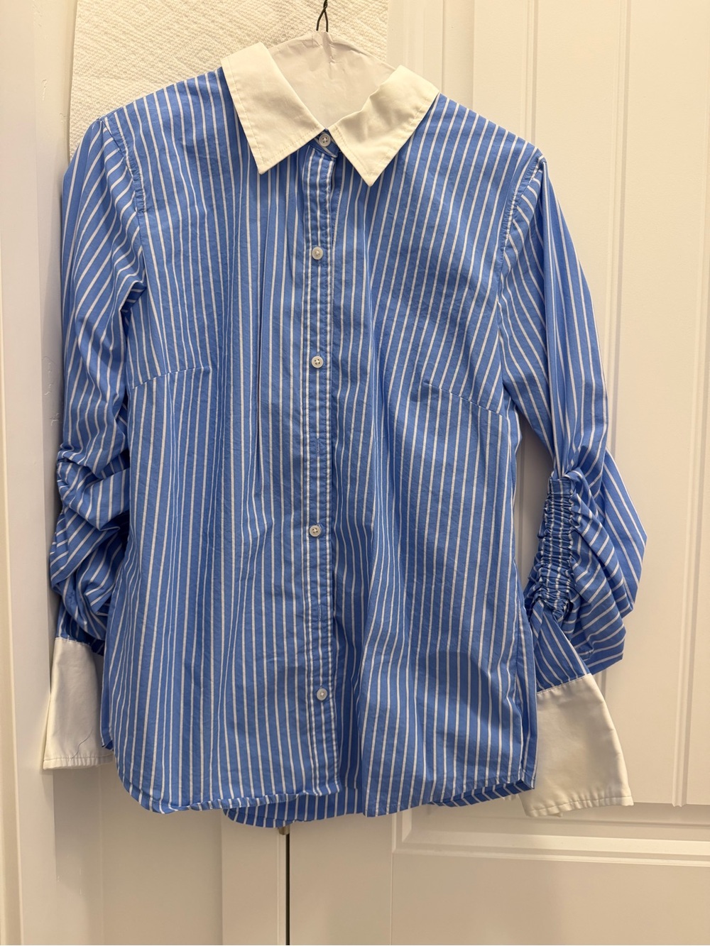 striped button down blouse